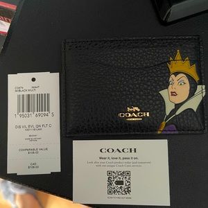Disney coach wallet card holder. Brand new